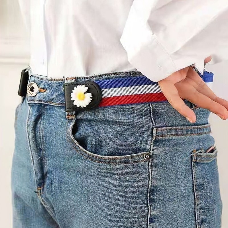 1 Thắt Lưng Không Đường May Chất Liệu Dày Co Giãn Có Thể Điều Chỉnh Thời Trang