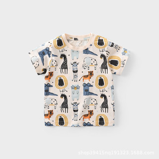 1-15YBoys Áo Trẻ Em Khủng Long Áo Trẻ Em Áo Bé Trai Cotton Tay Ngắn Áo Thun Trẻ Em Thời Trang Quần Áo
