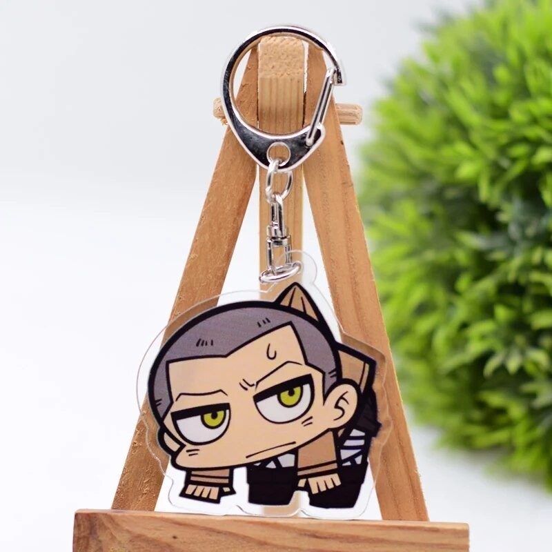 Móc khóa Attack on Titan Erwin Hange LEvi Eren Army Mikasa Jean Sasha 4 Phụ kiện trang trí túi xách Balo