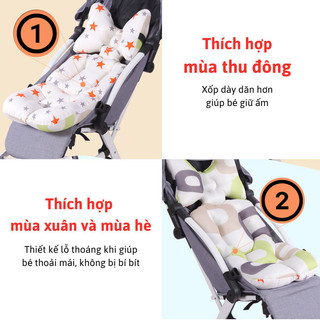 Đệm Lót MYD.23 Ngồi Xe Đẩy Cho Bé Chất Liệu Bông Mềm Mịn Thoáng Khí Thiết Kế Dễ Thương