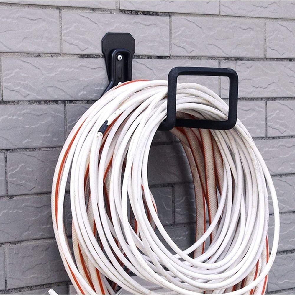 Giá đỡ móc ống JSJJING, Giá lưu trữ ống nước bằng sắt đen, Dụng cụ sắp xếp vòi nước chống gỉ Chịu tải mạnh Giá đỡ ống kim loại treo tường cho ống thủy lực không khí