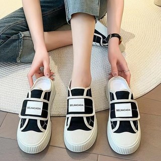Giày Nữ Mới Cho Ngoại Thương Mùa Xuân, Mùa Hè, Thu Đông, Giày Vải Nữ, Giày Học Sinh, Giày Trắng Nhỏ, Velcro Thấp