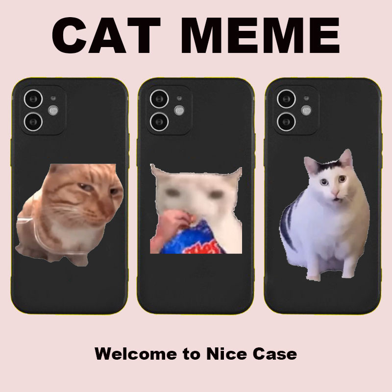 Vỏ Mèo Meme Cho OPPO A79 5G A18 A38 A78 A58 4G A17 A17K A16K A16E A57 A77 4G A77S A57E A57S A73 5G 4G Vỏ Điện Thoại TPU Mềm Ngộ nghĩnh Phong Cách Dễ Thương