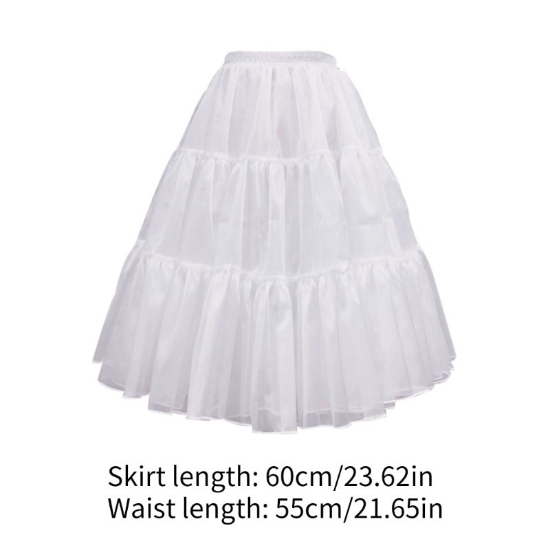 FL Hoopless Petticoat Váy Nữ Dưới Đầm Dài Đầu Gối Váy Crinoline
