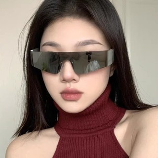 Thời Trang Độc Đáo Y2K Kính Mát Đi Xe Đạp Vintage Nam Nữ Bạc Phong Cách Mới Thể Thao Phổ Biến Kính Chống Tia Cực Tím