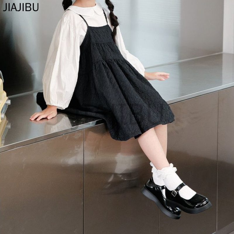 Fashion Kids Shoes Korean Platform Mary Jane Shoes for Kids Girls Giày Da Kiểu Anh Mũi Tròn Phong Cách Retro Giày Trẻ Em Thời Trang Giày Đen Nhật Bản Giày Búp Bê Trẻ Em Beige Girls School Shoes Giày Công Chúa Xinh Xắn Cho Bé Gái Giày Khiêu Vũ Cosplay