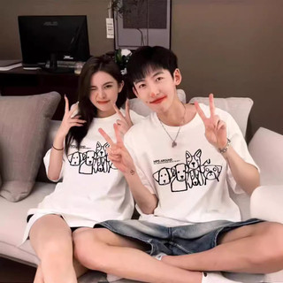 Áo thun ngắn tay nam nữ cotton áo cổ tròn phong cách mùa hè