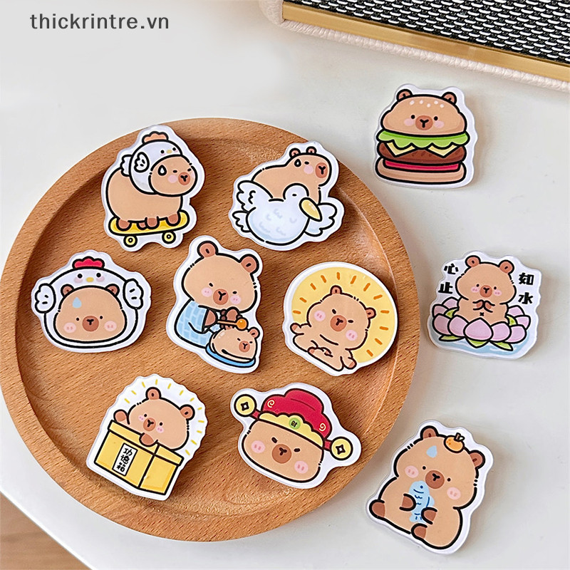 Thi Đáng Yêu Sáng Tạo Capybara Trâm Hoạt Hình Acrylic Huy Hiệu Quần Áo Thời Trang Túi Trang Sức Pin Huy Hiệu Trang Trí Phụ Kiện Quà Tặng Nhỏ VN