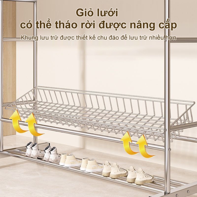 𝐎𝐥𝐢𝐟𝐞 Giàn Phơi Có Bánh Xe Di Chuyển Sào Phơi Giàn Phơi Đồ Lắp Ráp Dễ Dàng
