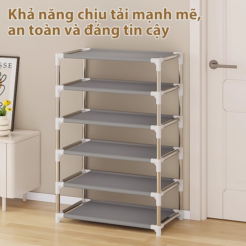 𝐎𝐥𝐢𝐟𝐞 Kệ Giày Không Dệt Tủ Giày Chống Bụi Kệ Giày Dép Tủ Vải Khung Thép Đơn Giản