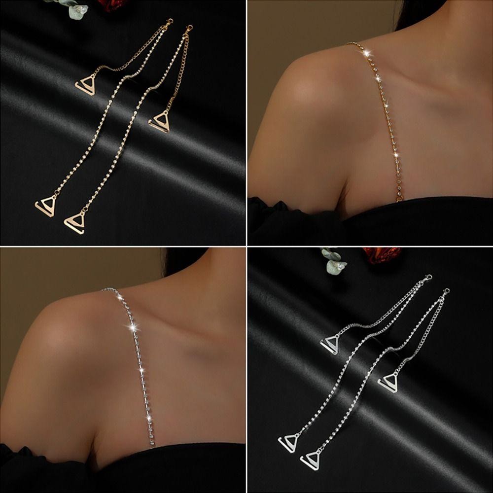 Dây đeo áo ngực đính đá HOBBYIN, Dây đeo vai đồ lót chống trượt vai gợi cảm, Váy thay thế dây đeo áo ngực có thể điều chỉnh trang trí thời trang