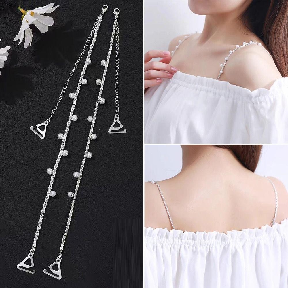 Dây đeo áo ngực SLICELLIFE, Dây đeo vai đồ lót vai gợi cảm có thể tháo rời, Áo ngực trang trí có thể điều chỉnh chống trượt thanh lịch