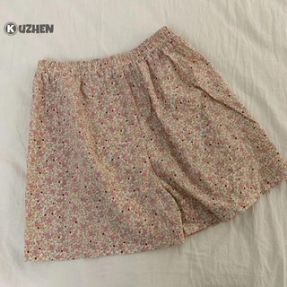 Kuzhen Hoa Co Giãn Eo Pyjama Vest Có Đệm Ngực Pyjama Quần Nhà Quần Mùa Hè Bộ Dành Cho Nữ HOT