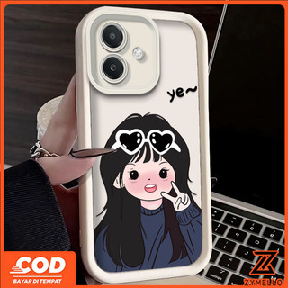 Ốp Lưng Cho OPPO A6 PRO A5i A5X A5 5G A3X A3 PRO A5 PRO A80 A60 A79 A38 A18 A17 A57 2022 4G A78 A58 A7 A5S A12 A95 Ốp Điện Thoại TPU Chống Sốc Cặp Đôi Cô Gái Nhút Nhát