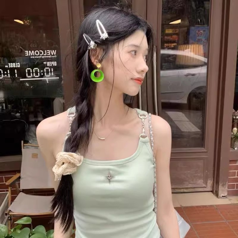 Bông Tai Hoa Nhiều Màu, Phù Hợp Mùa Xuân Và Mùa Hè, Kiểu Thời Trang Hàn Quốc
