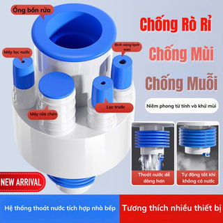 Bộ Van Khớp Nối Myd.23 5in1, Ngăn Mùi Hiệu Quả Cho Nhà Bếp