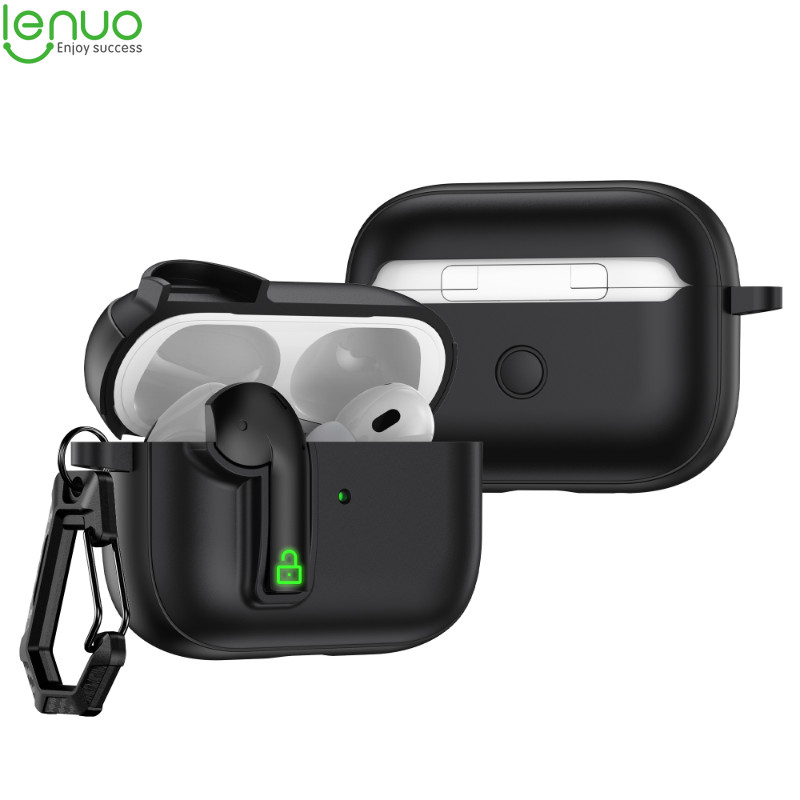 Hộp đựng tai nghe khóa Lenuo cho Airpods 4 anc Pro 2 3 1 Pro2 Vỏ