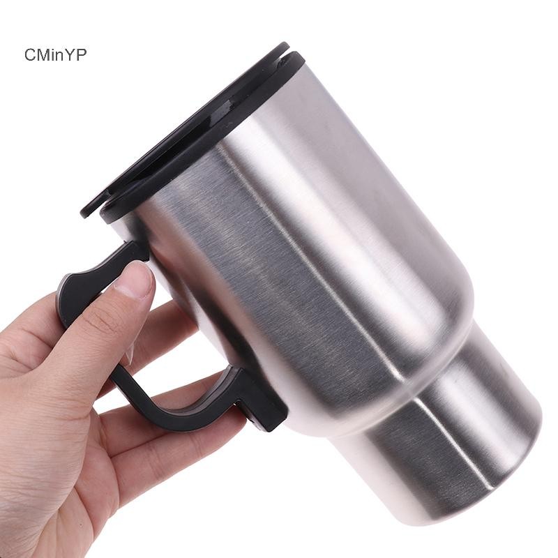Cminyp 12V 450ml Ấm đun nước ô tô bằng thép không gỉ USB Cốc cà phê sưởi ấm Cốc giữ nhiệt vinh quang