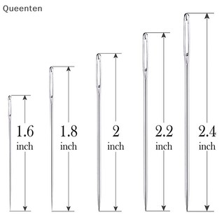 Queenten 25 Chiếc Lớn Mắt Khâu Kim May Kim Handmade Da Kim Thép Sợi Đan Kim Bộ Dụng Cụ May QT