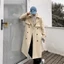 NOMADNEST Áo khoác trench phong cách Anh Nhật Bản nam quá khổ mùa hè Đức giản dị dài đến đầu gối áo khoác