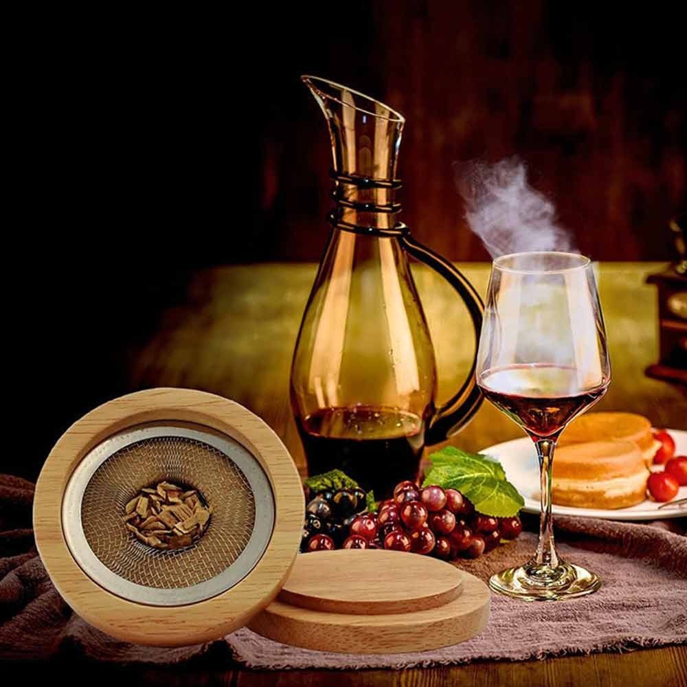 Cocktail Smoker Kit- Wooden Drink Smoking Infuser Wood Chips Whisky Bourbon Wine