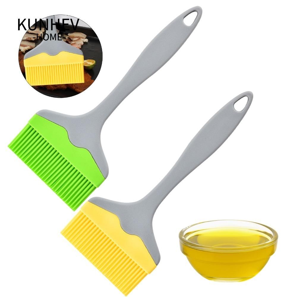 KUNHEV Bàn Chải Thịt Nướng, Bàn Chải Dầu Cực Lớn Mở Rộng 9CM, Thiết Kế Màu Sắc Tương Phản Silicon Chia Loại Dụng Cụ Nấu Ăn Thịt Nướng