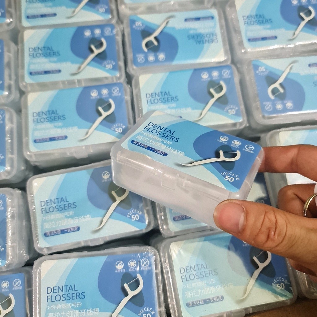 1 Hộp 50 Cây Tăm Chỉ Nha Khoa TIỆT TRÙNG