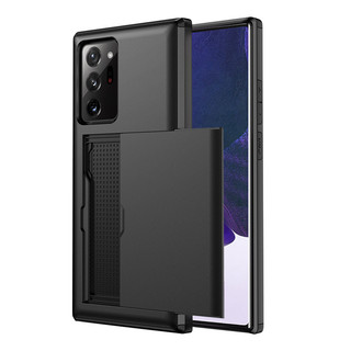 Dành Cho Samsung Galaxy Note 20 Ultra / Note 10 Plus Ốp Lưng Ví Đựng Thẻ ID Khe Cắm Cửa Trượt Túi Ẩn Chống Trầy Xước Vỏ Cứng Bảo Vệ Hai Lớp TPU Ốp Lưng