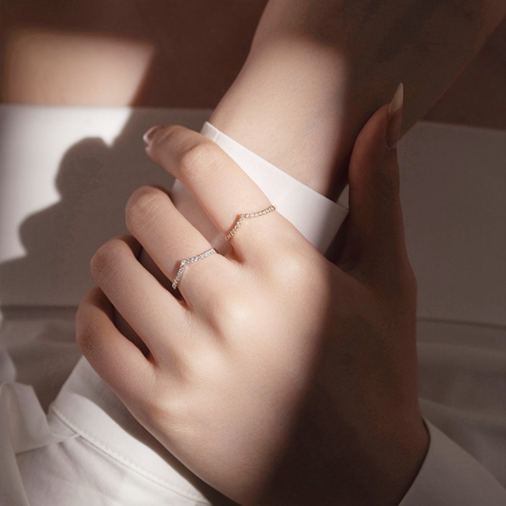 925 Silver Wedding Ring, adjustable by han10228t.vn