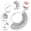 Bộ công cụ đo kích thước vòng THEGIRL8B, Công cụ đo vòng kim loại bền bỉ, Nhẫn dính cạnh mịn Vòng nhôm Bộ dụng cụ kích thước trang sức Mandrel dành cho nữ Nhẫn nam