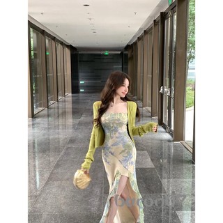 Phụ Nữ Quấn Ngực Bodycon Đầm In Hoa Dây Xù Xù Khe Lưng Đầm Cocktail Tiệc Mùa Hè Câu Lạc Bộ Đầm Dài