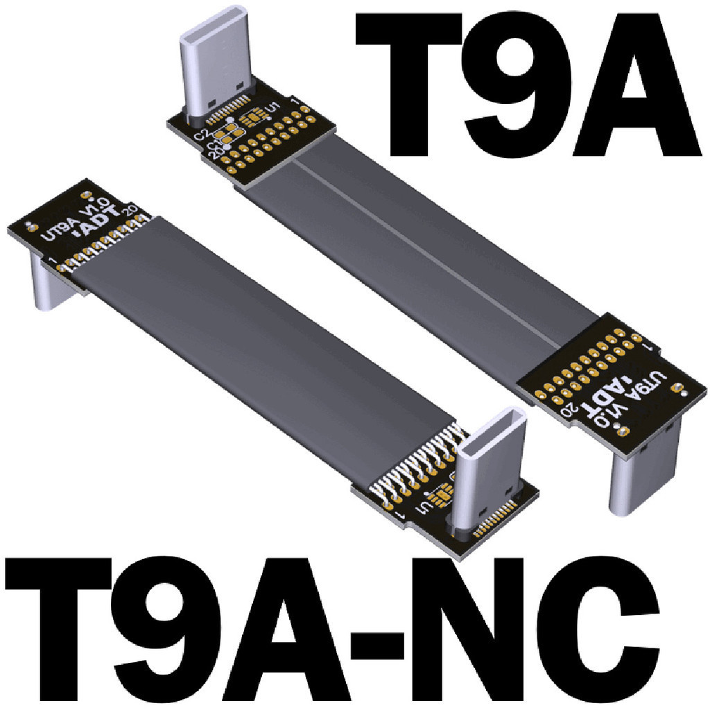 Jmt USB3.2 GEN2x2 Type C Sang Type C Riser Adapter 20G / bps USB 3.2 FPC Ribbon Cáp phẳng Lên / Xuống Góc Đầu nối USB-C