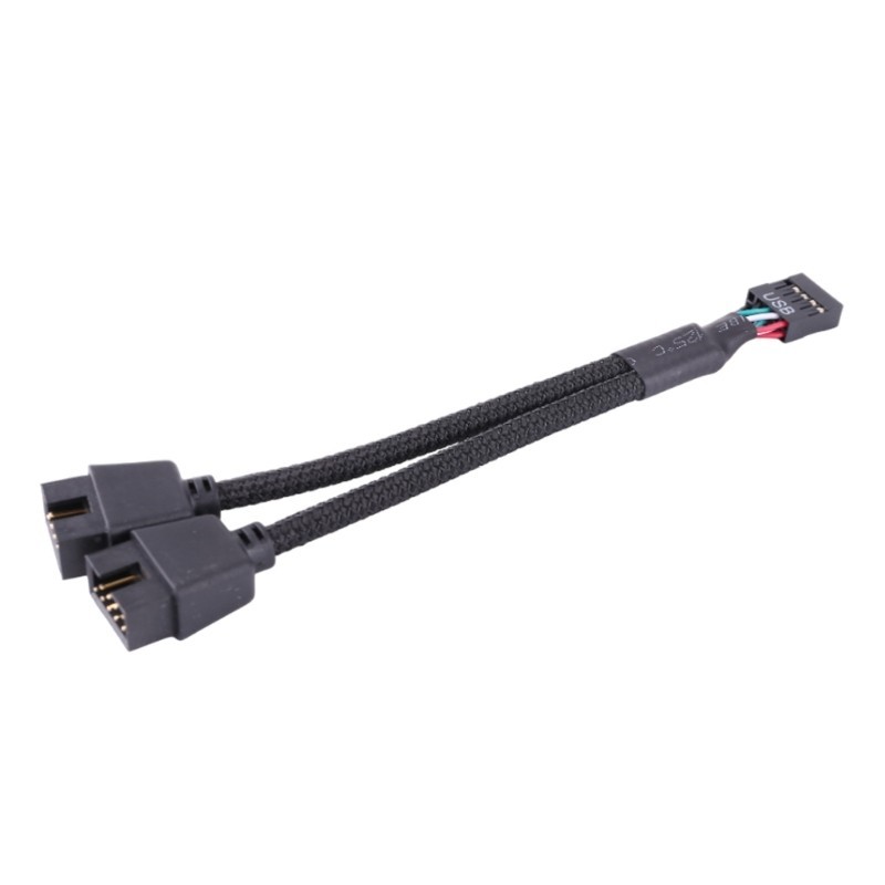 [3C] Bộ chia đầu đầu giao diện bo mạch chủ USB 9Pin Bộ chuyển đổi cáp nối dài 1 đến 2