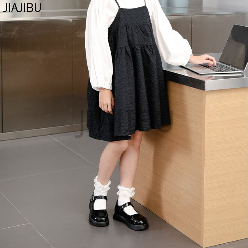 Fashion Kids Shoes Korean Platform Mary Jane Shoes for Kids Girls Giày Da Kiểu Anh Mũi Tròn Phong Cách Retro Giày Trẻ Em Thời Trang Giày Đen Nhật Bản Giày Búp Bê Trẻ Em Beige Girls School Shoes Giày Công Chúa Xinh Xắn Cho Bé Gái Giày Khiêu Vũ Cosplay