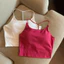 IAPPORTUNIA Backless Condole Belt Vest, Áo crop top mỏng vừa vặn hở lưng, Thời trang hai dây đeo quyến rũ Áo tăng gợi cảm dành cho nữ