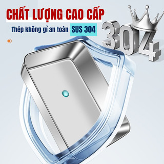 Khay inox 304 Bunnies House đựng thực phẩm, nắp kín, chữ nhật size lớn, tiện dụng