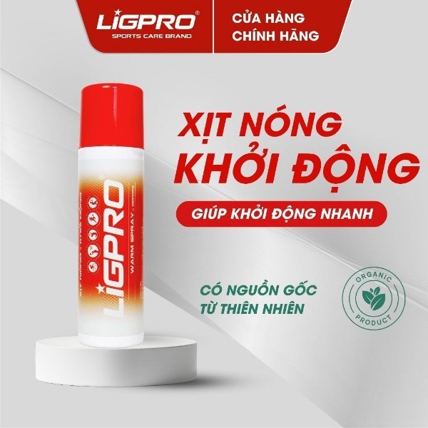 Combo Xịt lạnh siêu tốc Xịt nóng khởi động Xịt lạnh giảm đau chống giãn cơ LIGPRO thethaochinhhang