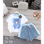 set baby three + quần short jean Hàn quốc cao cấp cho bé gái size đại 15-37kg, đồ bộ bé gái áo baby three