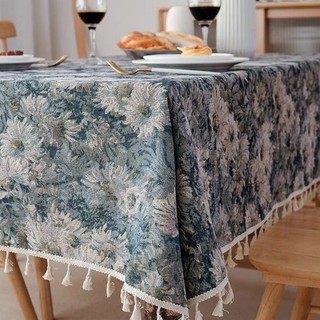 98% Tỷ Lệ Khen ngợi Monet Vườn Khăn Trải Bàn Tranh Dầu Tivi Tủ Khăn Trải Bàn Jacquard Mỹ Hộ Gia Đình Hình Chữ Nhật Khăn Trải Bàn 25.2.21