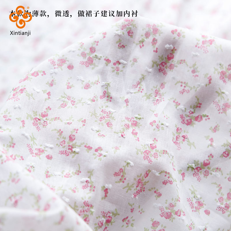 Phong Cách Mục Vụ Hoa Cắt Hoa Nguyên Chất Vải Cotton Tự Làm Quần Áo Bé Handmadesummer Mỏng Váy 0.5 Mét YHTJ0202