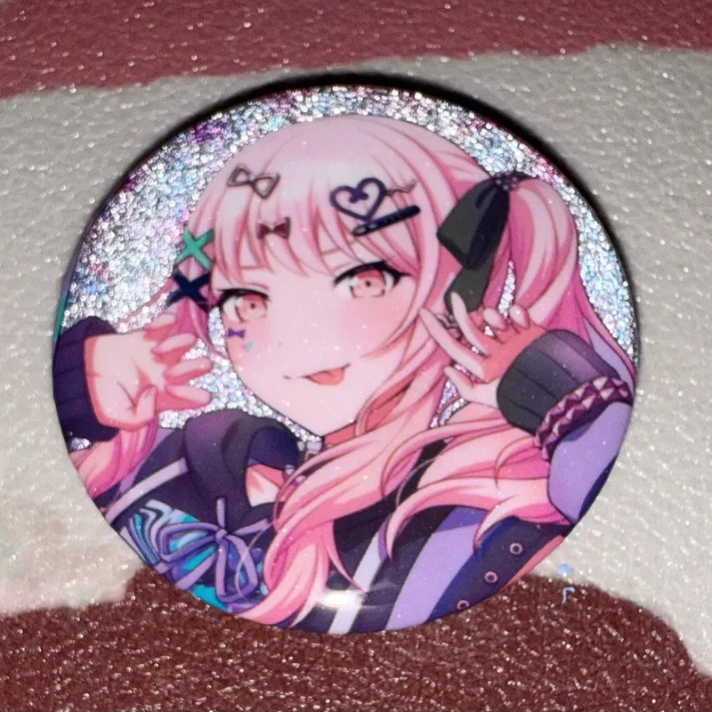 Pjsk Project Sekai Flash Huy hiệu 58mm Men Pin, Eina Soun, Kanade Yoisaki, Mizuki Akayama, Ý tưởng quà tặng, Huy hiệu Doujinshi