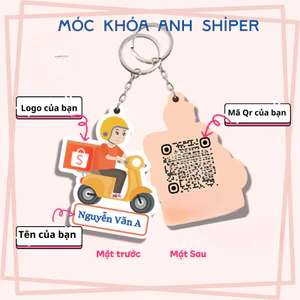 Móc khóa dành cho shiper, in mã tiện lợi và nhanh chóng,phụ kiện treo xe, treo balo,treo chìa khóa