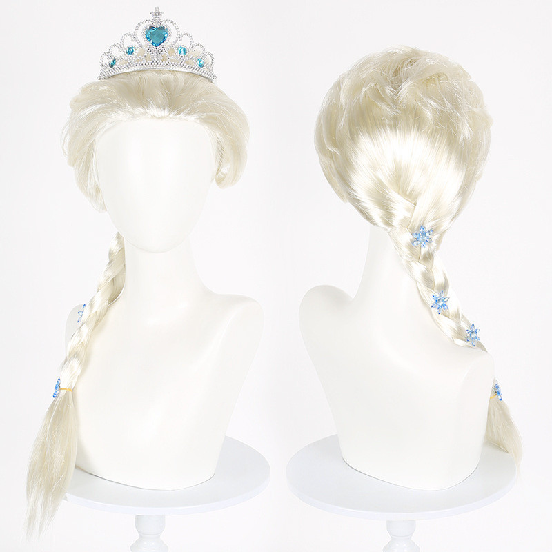 YT2 Frozen Elsa Cosplay Tóc Giả Anime Tóc Người Phụ Nữ Tóc Giả Chịu Nhiệt Tiệc Halloween TY2