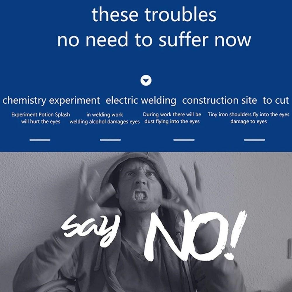 NORDICLIFE 1 Chiếc Kính Bảo Vệ Hàn, Kính Máy Hàn Đánh Bóng Chống Glare, Gas Argon Arc An Toàn Máy Tính Làm Việc An Toàn Thiết Bị Bảo Vệ Mắt