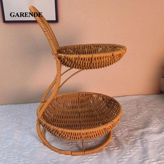 Garende Hai Lớp Giỏ Chứa Đồ Khay Phục Vụ Để Bàn Đồ Lặt Vặt Tổ Chức Trang Trí Giá Trái Cây Giỏ Trái Cây Cho Nhà Bếp Cho Sân