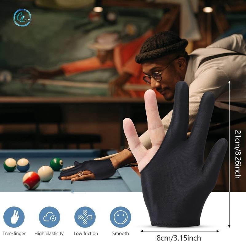 20 Chiếc Găng Tay Bi-a Thoáng Khí Snooker Trái Phải 3 Ngón Nữ Nam Phụ Kiện