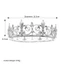 DARON King Crown, Hair Hoop Bar Mitzvah Crown Metal Prince Crown Crown, Phụ kiện tóc hợp kim phong cách Hàn Quốc đơn giản Vòng Tiaras Trang sức tóc