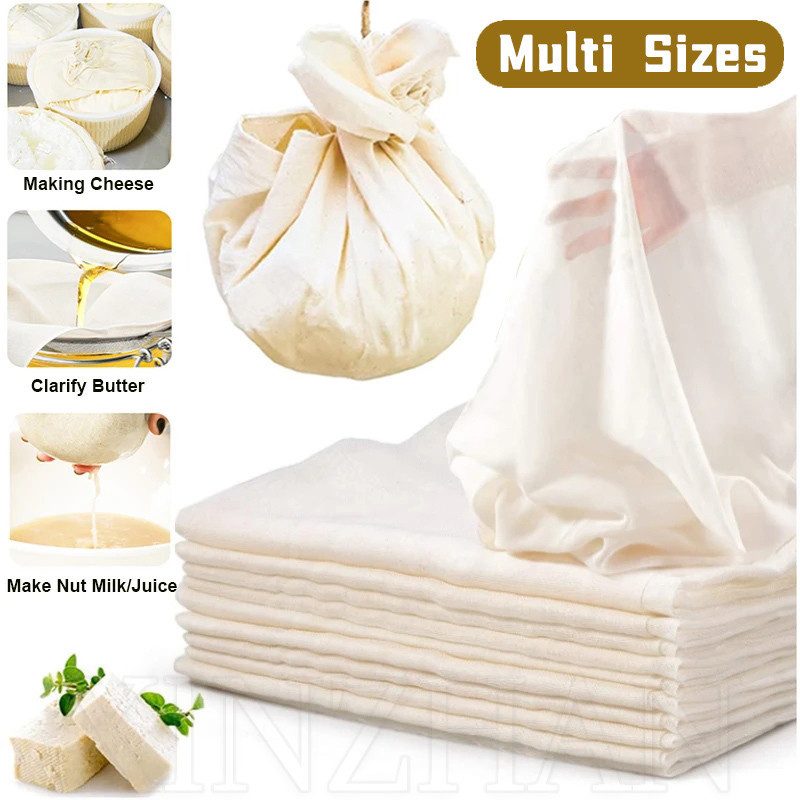 Tiện ích nhà bếp - Dành cho MIlk, Cà phê, Sữa chua, Phô mai - Khuôn ép đậu nành DIY - Dụng cụ làm bánh ngọt lên men - Gạc bông trắng - Vải lọc đậu phụ có thể tái sử dụng