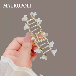 Mauropoli [Sẵn sàng] Phiên bản Hàn Quốc Siêu cổ tích Tinh tế Lily of the Valley Grab Clip Nữ vừa phải Tóc nhỏ Khối lượng Clip Đầu sau Nửa tóc Mũ đội đầu Kẹp cá mập