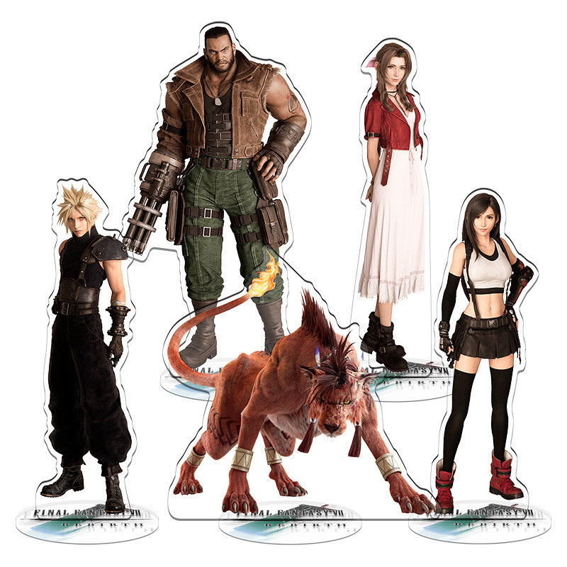 HK1 Final Fantasy VII Aerith Tifa Cloud Strife Chất liệu Acrylic Đăng ký Anime Hình Mô Hình Đồ Chơi Đứng Đĩa Giá Đỡ KH1